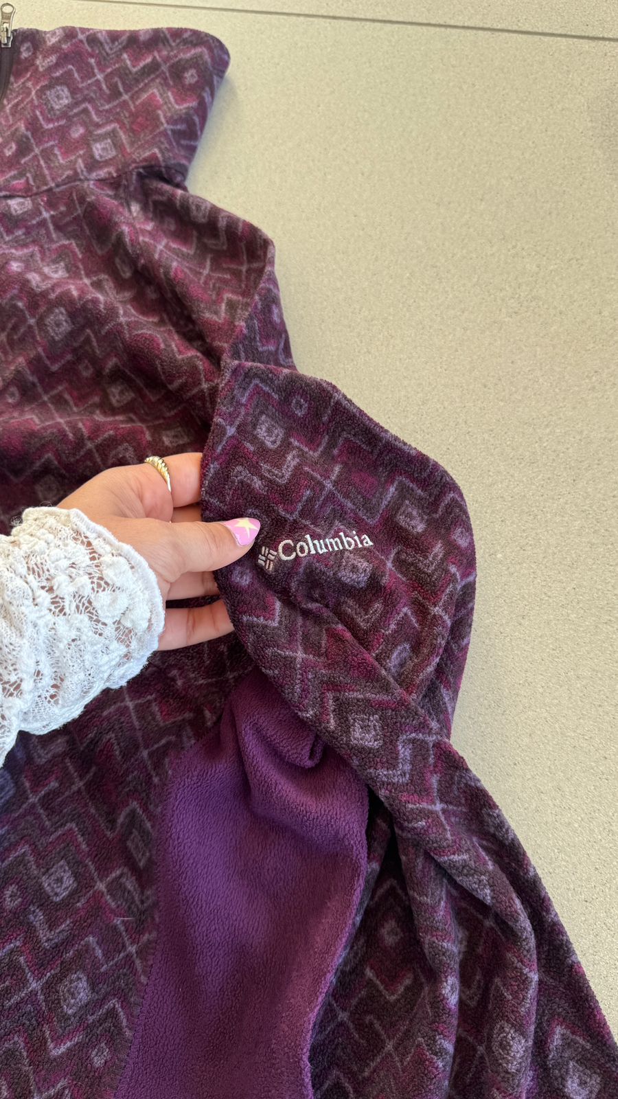 Columvia Fleece ¼ zip Roxo — foto 4