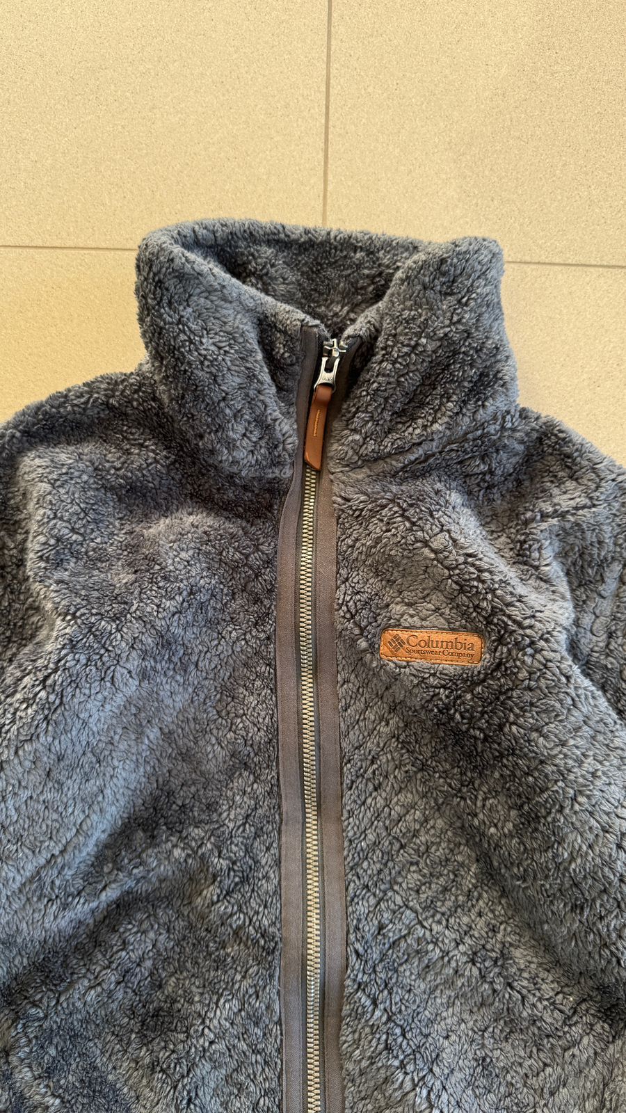 Columbia Fleece cinza full zip — foto 3